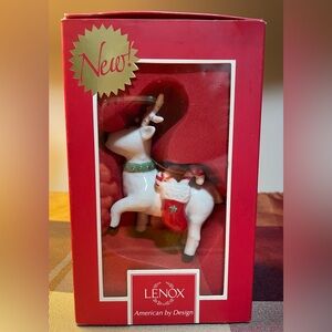 Lenox Festive Friends Reindeer Christmas Porcelain Ornament